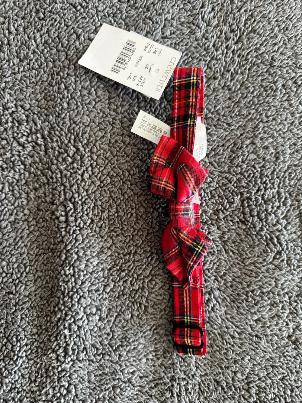 Crewcuts Silk Red Tartan Plaid Kids’ Bow Tie